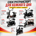 Електротранспорт Velova та Trivaro – електровелосипеди, електроскутери та електротрайки. Гарантія 2 роки