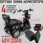 Триколісний електроскутер Trivaro 600W – комфорт, безпека та надійність для щоденних поїздок